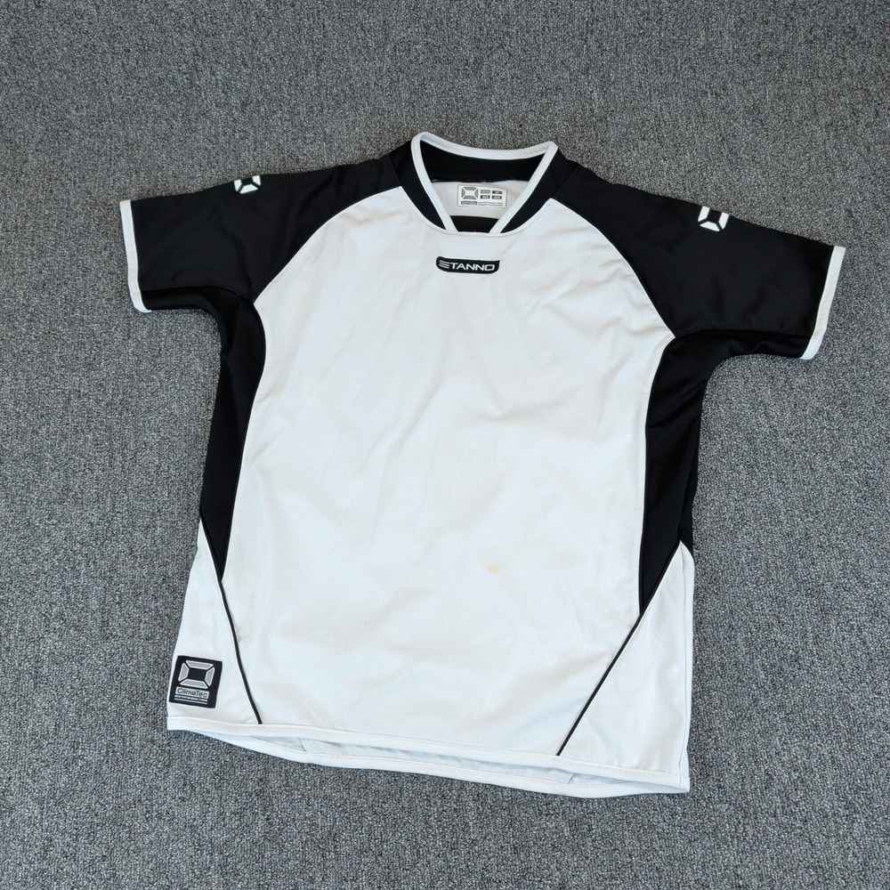 Stanno Mens Soccer‎ Jersey Size S White Black ClimaTec Athletic Training Shirt